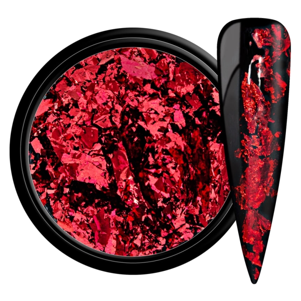 Nail Flakes Red