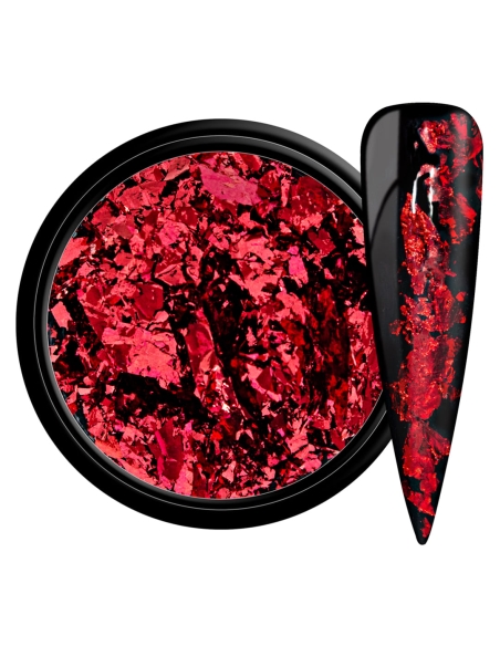 Nail Flakes Red