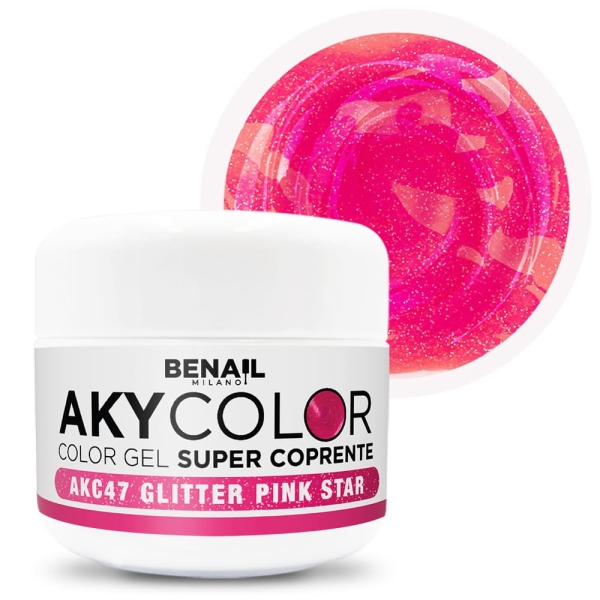 AkyColor Glitter Pink Star Spedizione in 24H Benail it