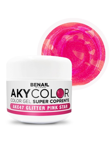 AkyColor Glitter Pink Star Spedizione in 24H Benail it