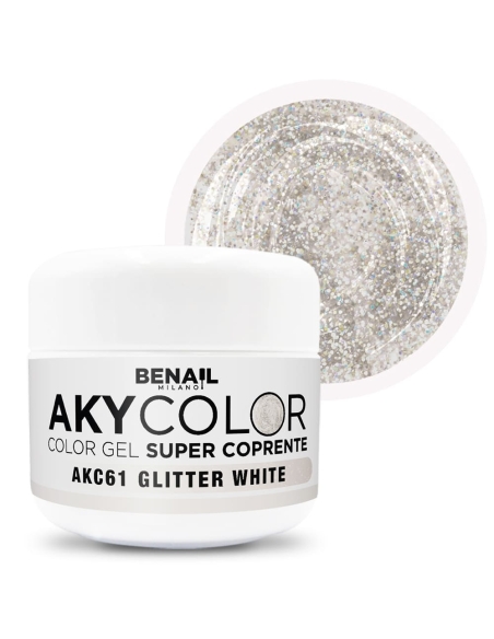 AkyColor Glitter White Spedizione in 24H Benail it