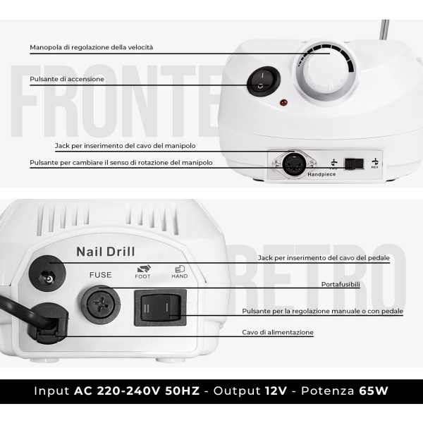 Fresa Unghie Spedizione in 24H Benail it