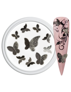 NailArt Overlay 3D Butterfly black