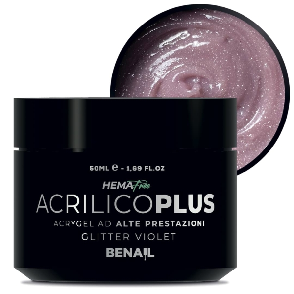 Acrilico Plus 50ml - Glitter Violet | Spedizione in 24H | Benail it