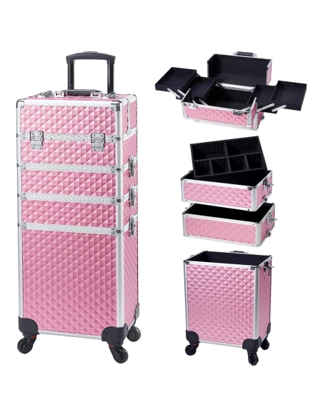 Trolley Grande Alluminio - Rosa