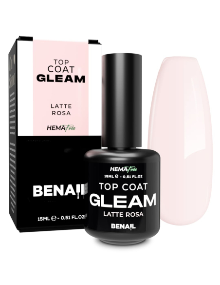 Top Coat Gleam - Latte Rosa15ml