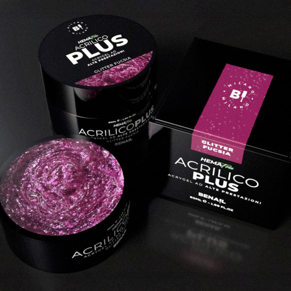 Acrilico Plus 50ml - Glitter Fucsia | Spedizione in 24H | Benail it