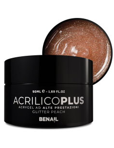 Gel Acrilico Plus 50ml - Glitter Peach
