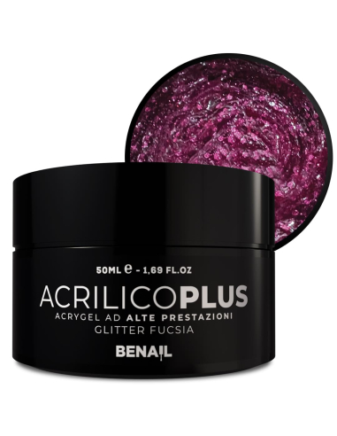 Acrilico Plus 50ml - Glitter Fucsia | Spedizione in 24H | Benail it