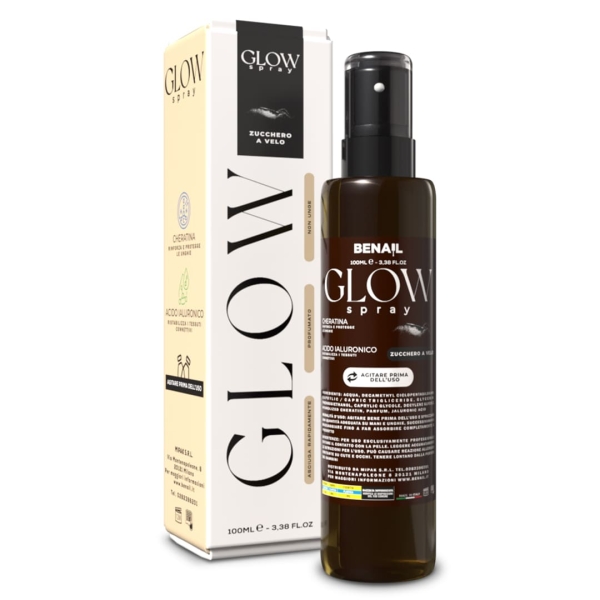 Glow Spray- Cheratina e Acido Ialuronico - Zucchero a Velo