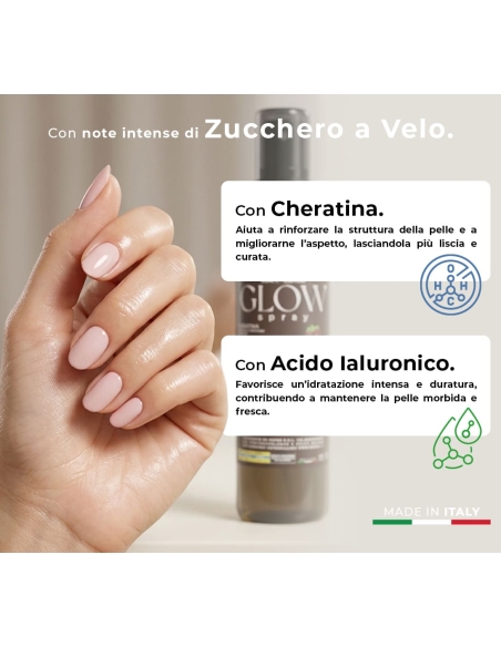 Glow Spray- Cheratina e Acido Ialuronico - Zucchero a Velo