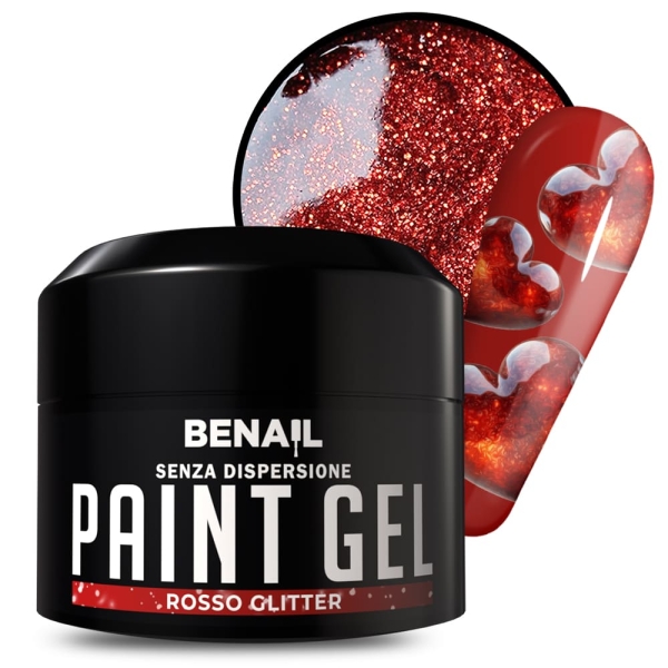 Gel Uv Paint GU09 – Red Glitter