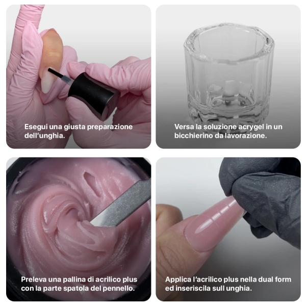 Kit AcryGel per Tecnica Dual Form – Ricostruzione Unghie Professionale