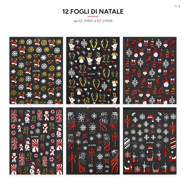 Adesivi Nail Art Natale