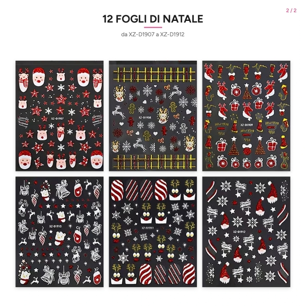 Adesivi Nail Art Natale