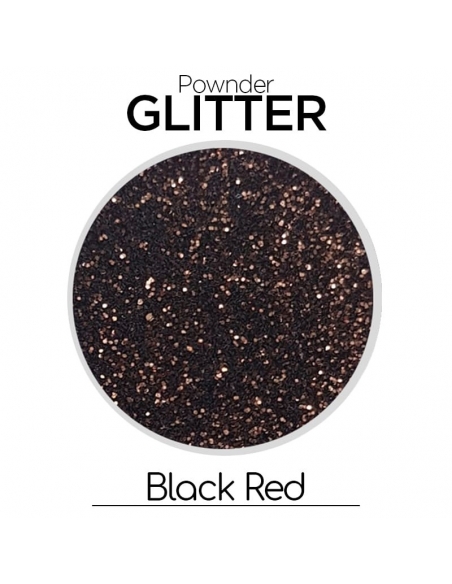 Glitter Powder Black Red